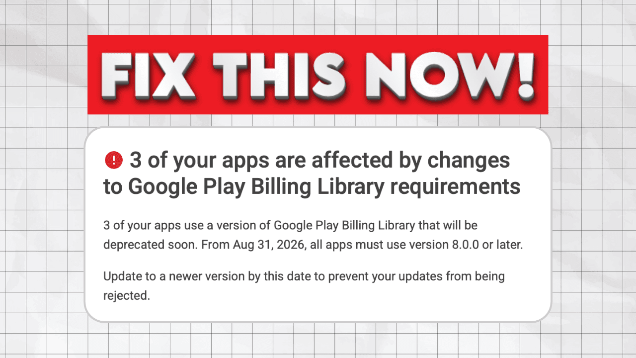 Fix the Google Play Billing Library Warning in Despia